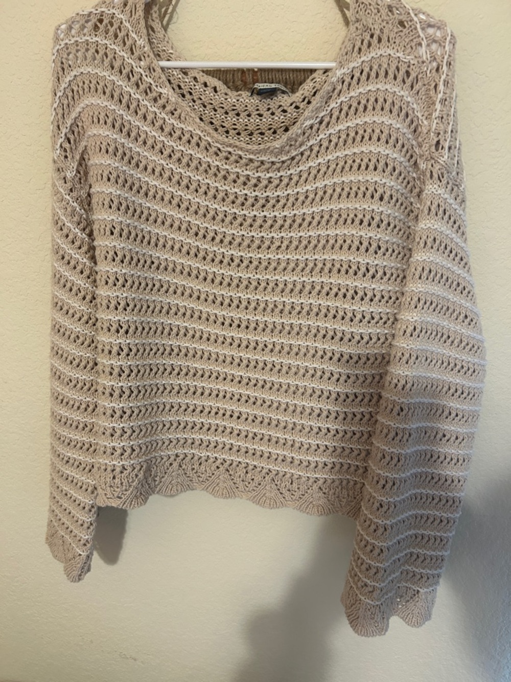 Ballet Neck Open Knit Sweater